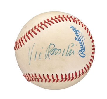 Vic Raschi Single Signed Baseball 